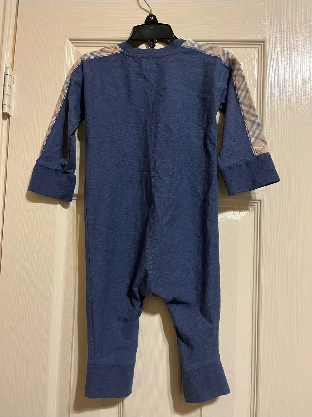 Burberry Classic Navy One-Piece Romper with Matching Hat